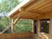 Maison en bois : vue de la terrasse