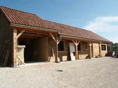 Maison en bois de Quercy Construction Bois : Maison coté facade